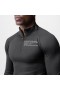 Core Fitted Quarter Zip Black | Men ASRV Long Sleeves