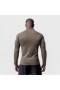 Core Fitted Quarter Zip Deep Taupe | Men ASRV Long Sleeves