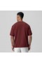 Herringbone Terry Oversized Cinch Tee Crimson | Men ASRV Short Sleeves