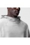 Micro-Terry Raw Hem Hoodie Heather Grey | Men ASRV Hoodies & Sweatshirts