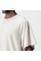 Waffle Knit Oversized Tee Cream | Men ASRV Short Sleeves
