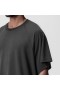Waffle Knit Oversized Tee Space Grey | Men ASRV Short Sleeves