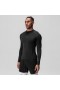 Warpflexx™ Compression Mock Neck Long Sleeve Black "space Bracket" | Men ASRV Long Sleeves