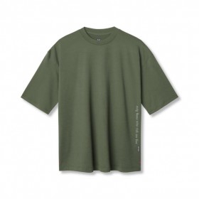 3d-Lite® 2.0 Lycra® 3/4-Sleeve Oversized Tee Olive "otwr" | Men ASRV Short Sleeves
