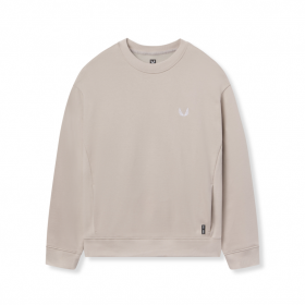 Herringbone Terry Crewneck Chai | Men ASRV Hoodies & Sweatshirts