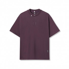 Tech Essential™ Relaxed Tee Deep Purple "space Bracket" | Men ASRV Short Sleeves