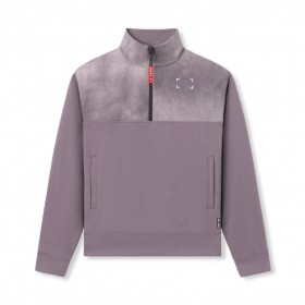 Tech-Terry™ Paneled Quarter Zip Moonscape "wave Dye" | Men ASRV Hoodies & Sweatshirts