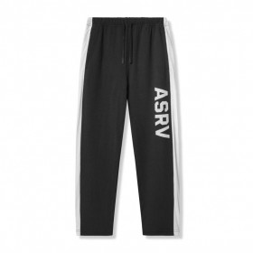 Waffle Knit Relaxed Sweatpant Black/white | Men ASRV Joggers & Pants