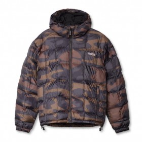Jaqueta puffer de plumas resistente às intempéries, camuflagem ferrugem | Jaquetas e agasalhos masculinos ASRV