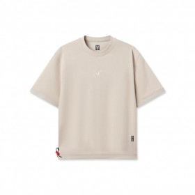 Halszálkás Terry Túlméretezett Cinch T-Shirt | Férfi ASRV Rövid Ujjú