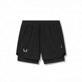  Tetra-Lite® 5" Liner Shorts Svart/svart/Hvit "vinger" | Herre ASRV Shorts