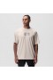  Aerosilver® Oversized T-shirt Beige "box Logo" | Herr ASRV Kortärmad