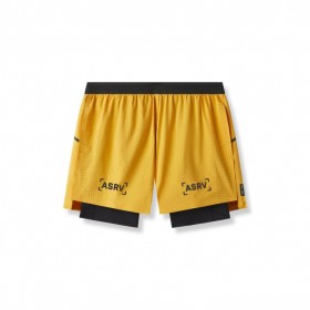  Aerotex™ 10 cm hög splitfodrad shorts, bärnstensfärgad | Herr ASRV-shorts