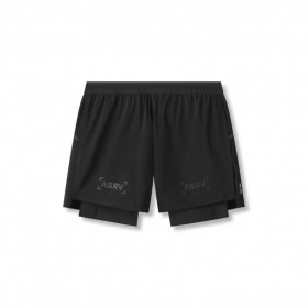  Aerotex™ 10 cm hög splitfodrad shorts svart/svart | Herr ASRV-shorts