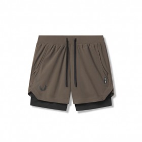  Tetra-Lite® 5" Liner Shorts Djupt Taupe "wings"/svart | Herr ASRV Shorts
