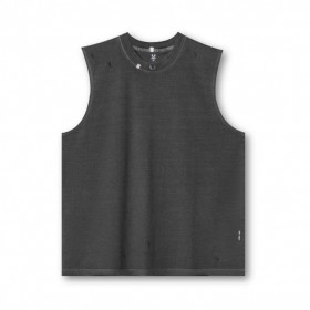 Camiseta sin mangas Tech Essential™ Relaxed Cutoff gris desteñido | Camisetas de tirantes ASRV para hombre