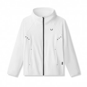  Pánská mikina s kapucí Performance Fleece Zip White | Mikiny s kapucí a svetry ASRV