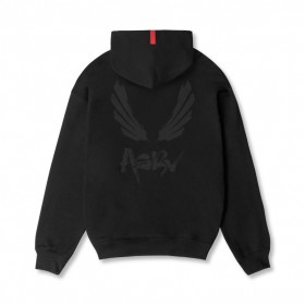  Mikina s kapsou na zip Tech-Terry™ černá/černá „brush Wings/asrv“ | Pánské mikiny a svetry ASRV