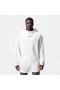  Micro-Terry Raw Hem Hoodie Hvid | Herre ASRV Hoodies & Sweatshirts
