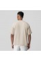 Herringbone Terry Oversized Cinch Tee Chai | Heren ASRV Korte Mouwen
