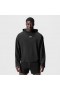  Micro-Terry Raw Hem Hoodie Zwart | Heren ASRV Hoodies & Sweatshirts
