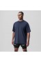  Supima® Oversized T-shirt Marineblauw | Heren ASRV Korte Mouwen