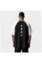  Wafelgebreide oversized T-shirt zwart/wit | Heren ASRV korte mouwen