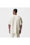  Wafelgebreide oversized T-shirt crème | Heren ASRV korte mouwen