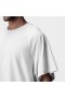  Wafelgebreide oversized T-shirt wit | Heren ASRV korte mouwen