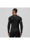 Warpflexx™ Compressie Mock Neck Lange Mouw Zwart "space Bracket" | Heren ASRV Lange Mouwen