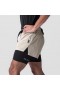  Ripstop 3" Gürteltasche, kurz, beige/schwarz | ASRV Herren-Shorts
