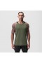  Supima® Mesh-Einsatz-Trainingsshirt Olivgrün | ASRV Tanktops für Herren
