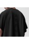  Waffelstrick-Oversize-T-Shirt Schwarz/Schwarz | Herren ASRV Kurzarm