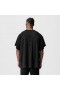  Waffelstrick-Oversize-T-Shirt Schwarz/Schwarz | Herren ASRV Kurzarm