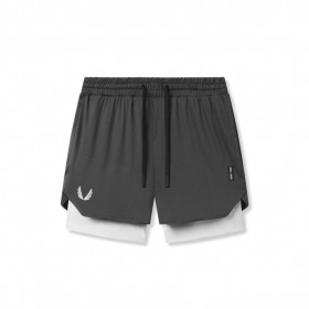  Aerosilver® 5" Liner Short Space Grey "wings"/weiß | Herren ASRV Shorts