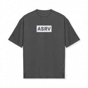  Aerosilver® Oversized T-Shirt Space Grey "Box Logo" | Herren ASRV Kurzarm