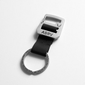  Clip-Schlüsselanhänger aus Edelstahl/schwarz | Herrenschmuck von ASRV