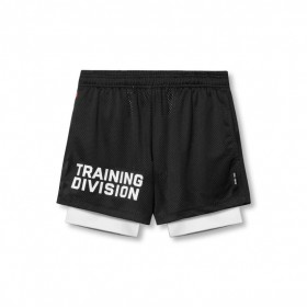 Silverplus™ Mesh 5" Liner Short Schwarz/Weiß "Training Division" | Herren ASRV Shorts