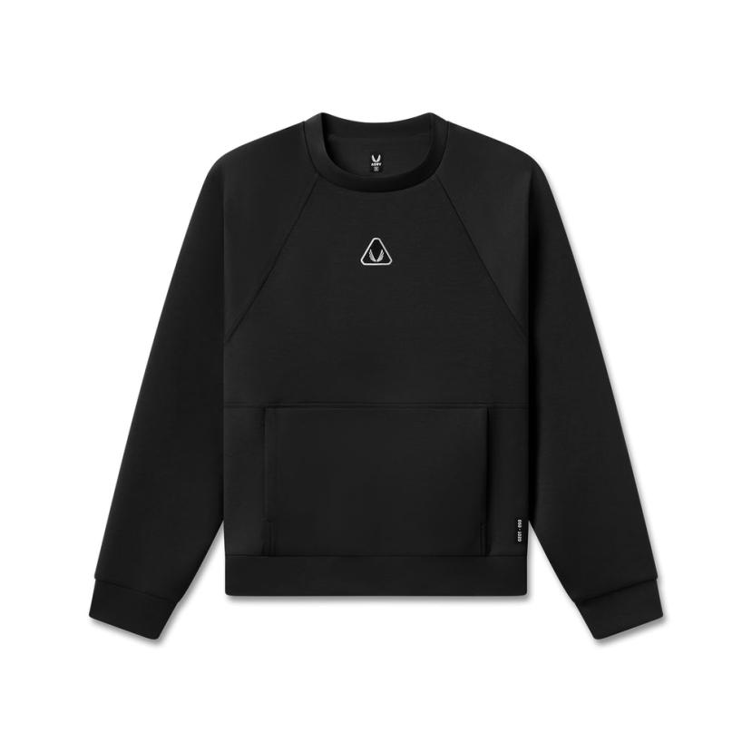 Dri-Core™ Oversized Crewneck Black | Men ASRV Hoodies & Sweatshirts