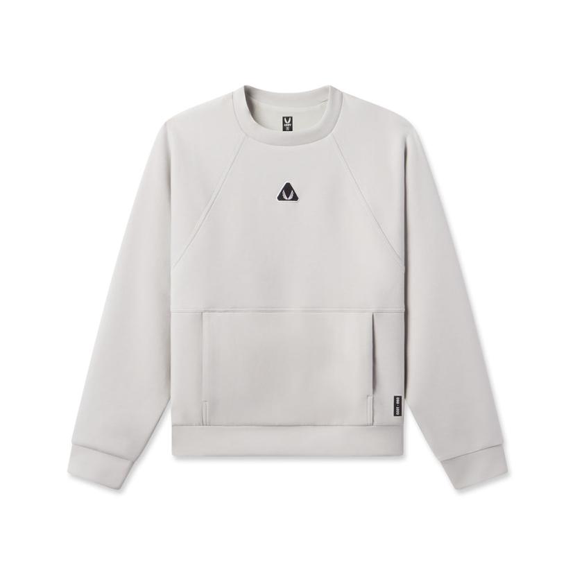 Dri-Core™ Oversized Crewneck Light Grey | Men ASRV Hoodies & Sweatshirts